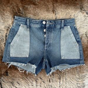 Retro High Rise Denim Women's Shorts